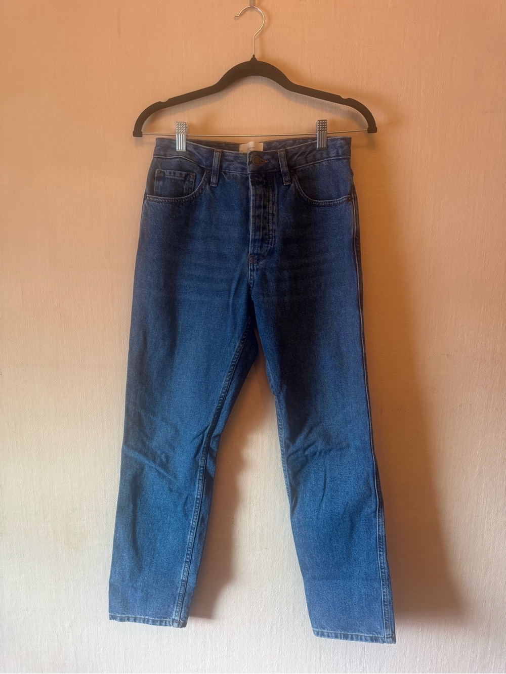 Sezane Dark Straight Leg Denim